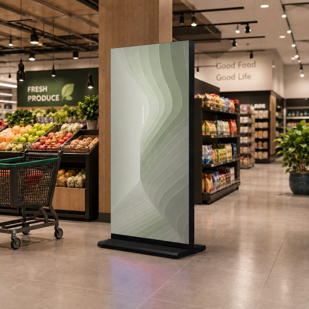 LED-экран (тотем) в гипермаркете — реклама в Солигорске